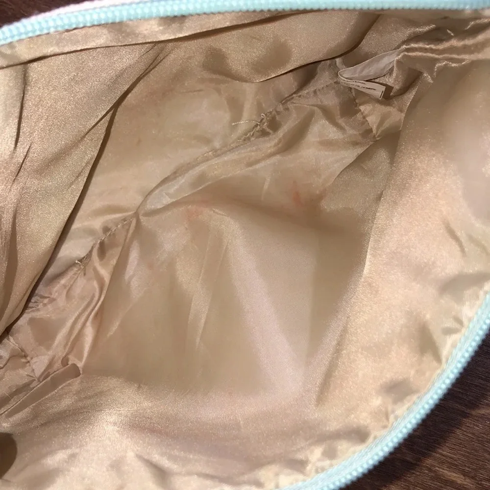 Sequin Unicorn polka dot cosmetic bag